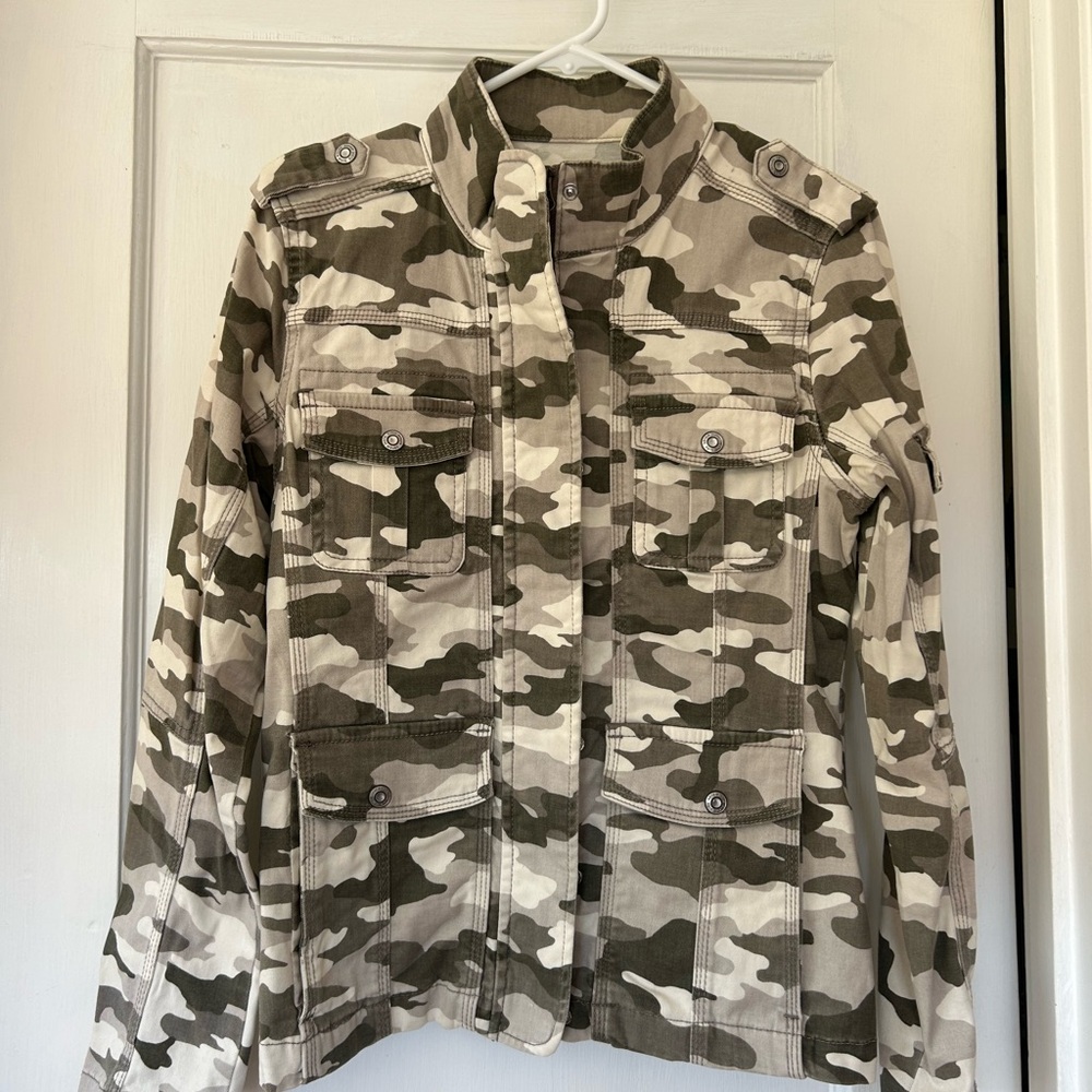 KENSIE Jeans Women's Camouflage Cotton Jacket, size s